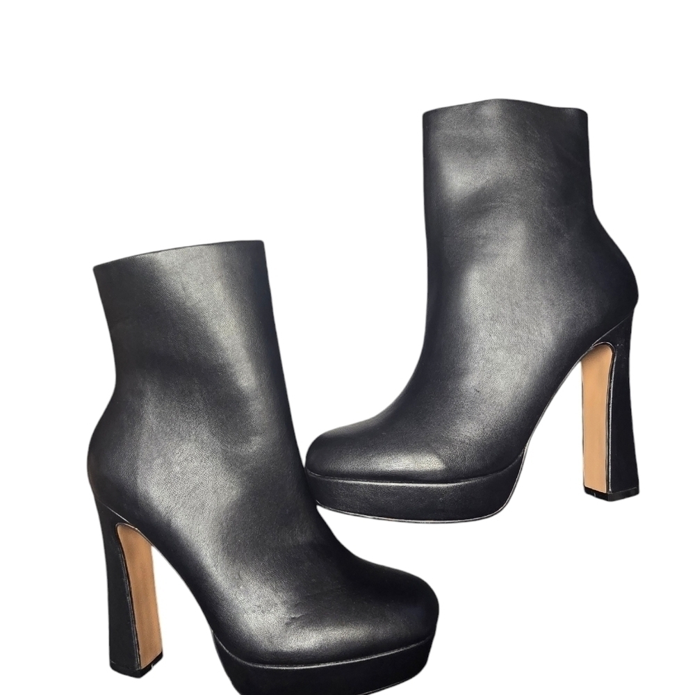 ASOS DESIGN Eternal platform block heel boots in black Sz. 10 Women